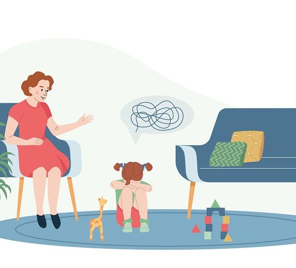 Child Psychologist Flat Concept