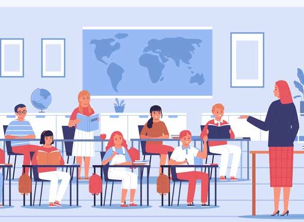 School Classroom Flat