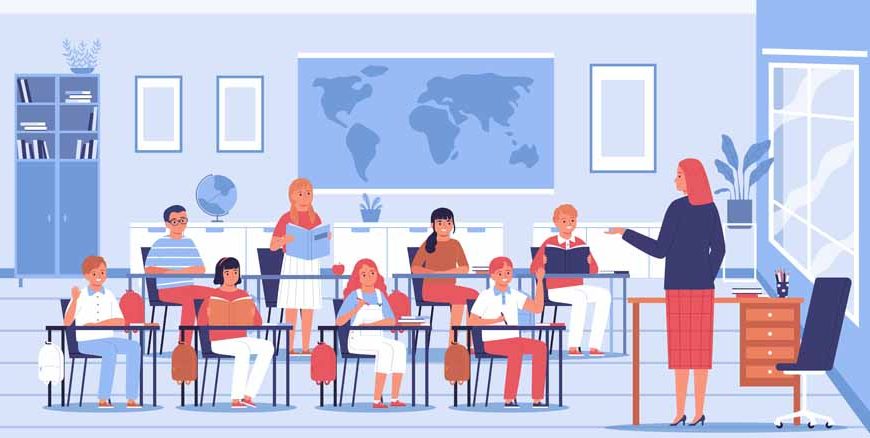 School Classroom Flat