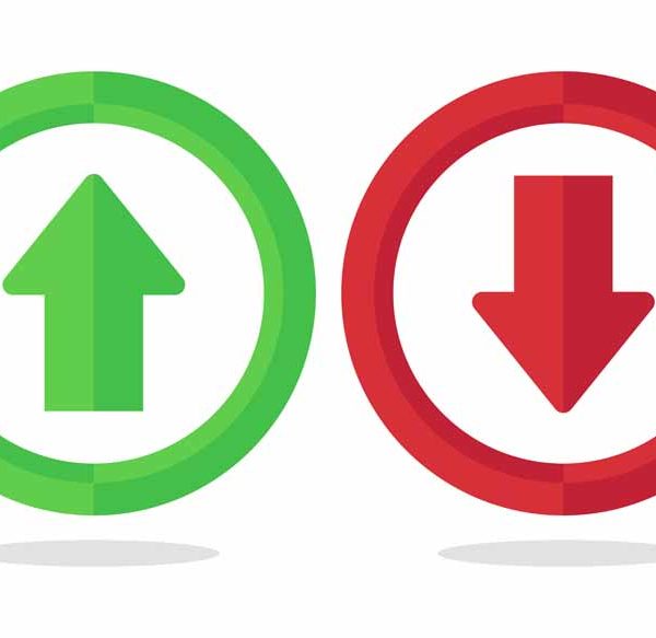 Up And Down Green And Red Arrows