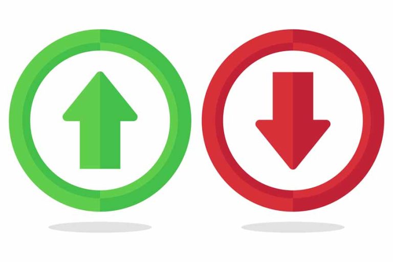 Up And Down Green And Red Arrows