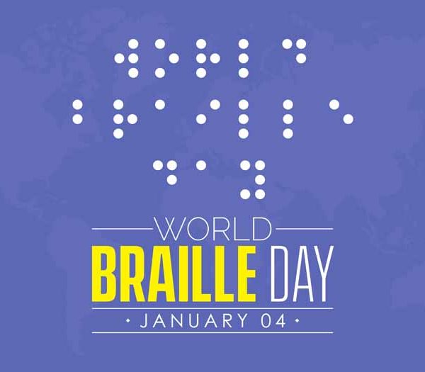 Vector illustration design concept of World Braille Day observed