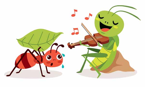 The Ant and the Grasshopper Story For Kids