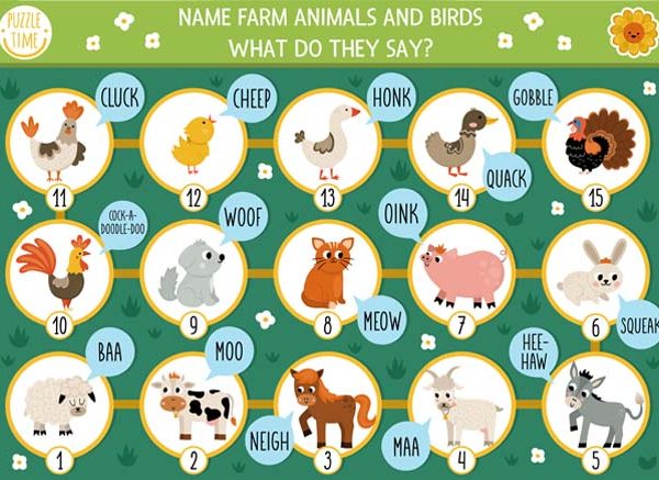 GK Questions on Animal Sound Names with Answers