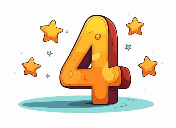 Write 4 in Words Learn the Spelling of Four