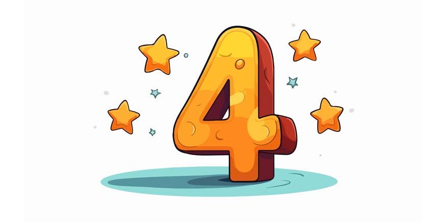 Write 4 in Words Learn the Spelling of Four