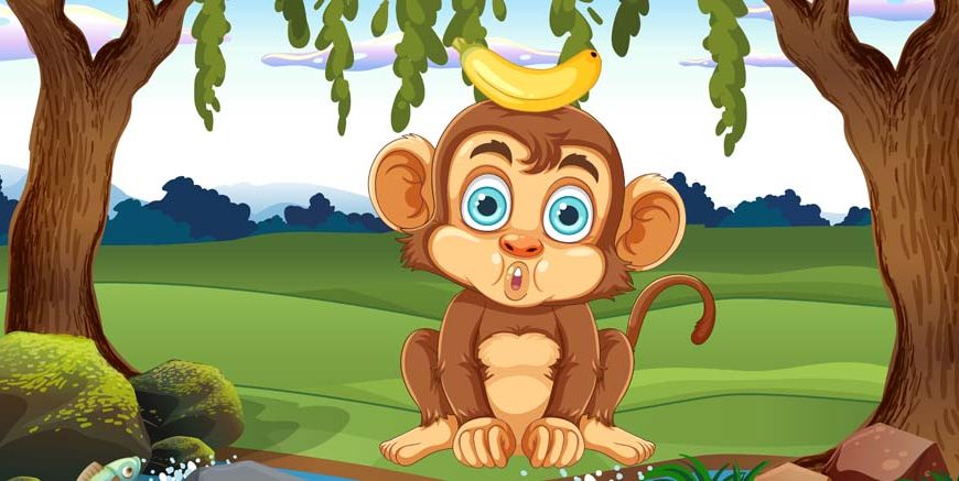 The Monkey And The Crocodile Story in English For Children With Moral