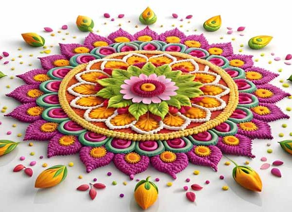 Simple and Easy Rangoli Designs for Kids - Fun & Creative Ideas