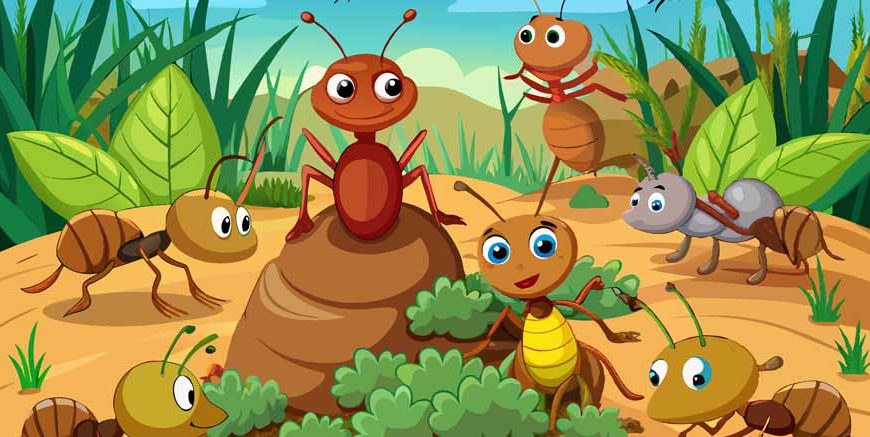 The Ant And The Grasshopper Story in English for Kids With Moral