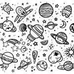 Outer Space Coloring Pages - Learn English