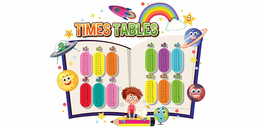 Child learning 18 times table using blocks and counting in classroom