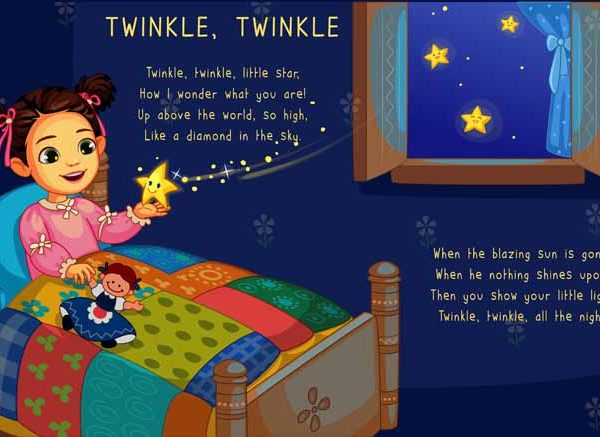 Twinkle, Twinkle, Little Star Nursery Rhyme For Kids With Lyrics