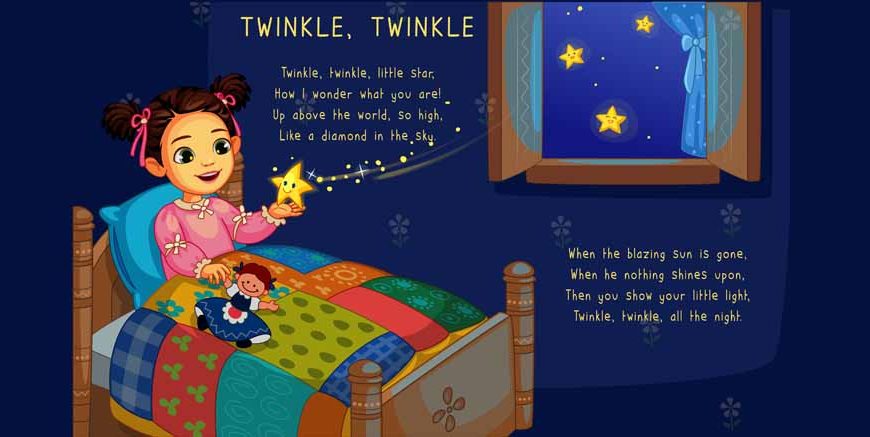 Twinkle, Twinkle, Little Star Nursery Rhyme For Kids With Lyrics