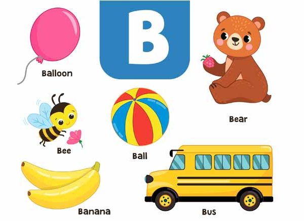 Words That Start With B - Learn B Words for Kids in English