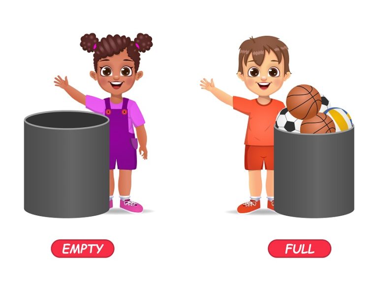 example of opposite adjectives word for kids