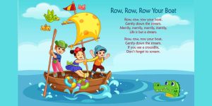 Row Row Row Your Boat Nursery Rhyme For Kids With Lyrics
