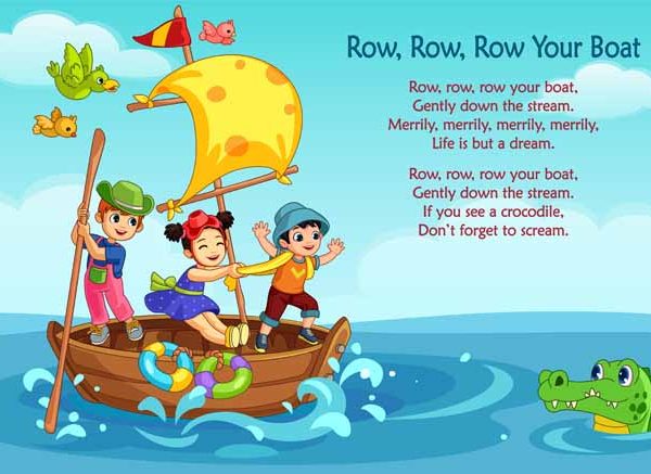 Row Row Row Your Boat Nursery Rhyme For Kids With Lyrics