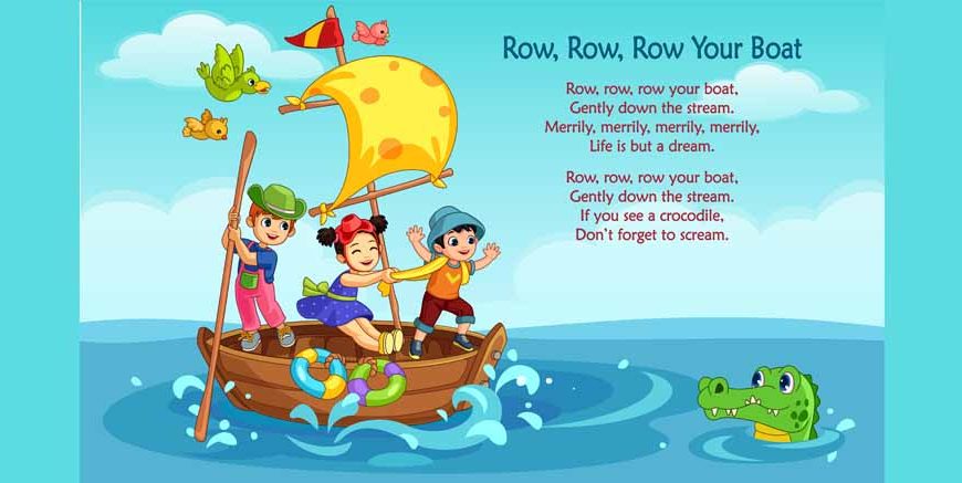 Row Row Row Your Boat Nursery Rhyme For Kids With Lyrics