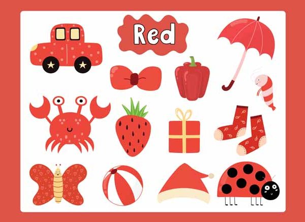 Teach Your Child About Things That Are Red In Colour