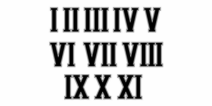 Roman Numerals 1 to 30 Roman Numbers 1 to 30 Chart
