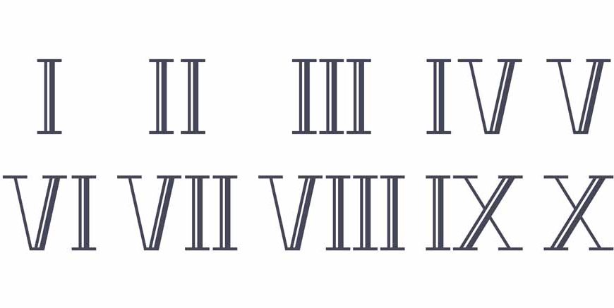 XXIV Roman Numerals XXIV in Numbers XXIV in Hindu Arabic Numerals