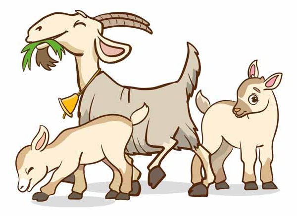 The Three Billy Goats Gruff Story For Children With Moral