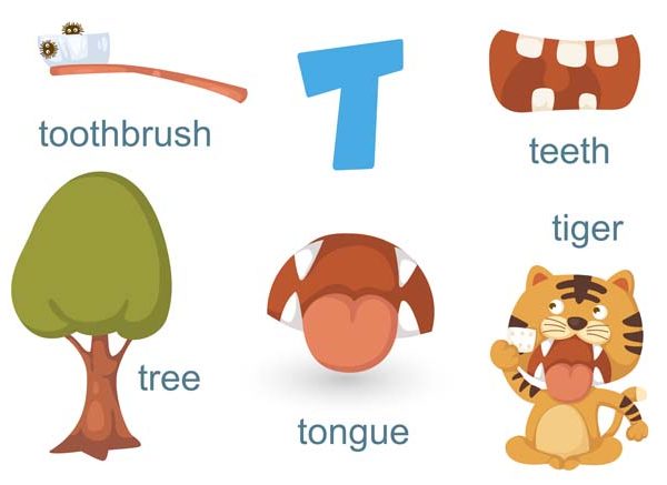Words That Start With T - Learn T Words for Kids in English