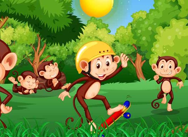 Five Little Monkeys Nursery Rhyme For Kids With Lyrics