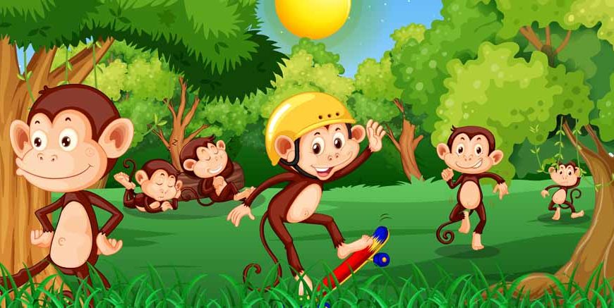 Five Little Monkeys Nursery Rhyme For Kids With Lyrics