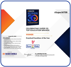 Preschool Franchisor of the Year 2023  by BW Busines World